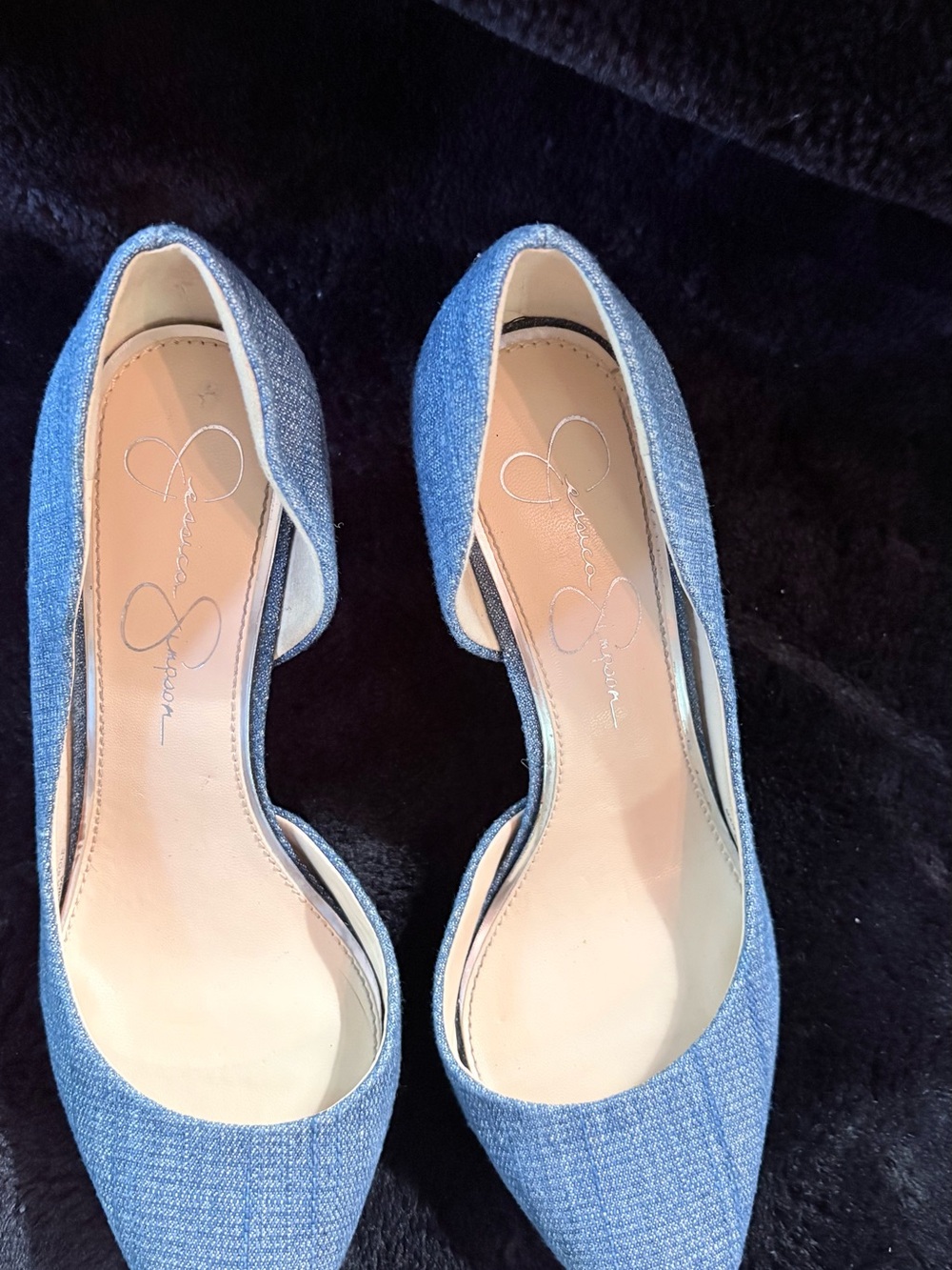 Jessica Simpson Denim Blue high heels